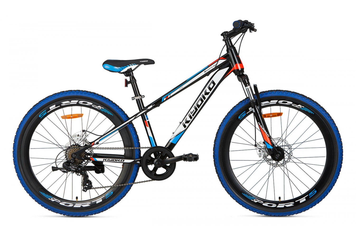 Vélo de montagne Supersuper Kiyoko 26 pouces Noir Bleu Vélo VTT Enfant Supersuper Kiyoko 26 Pouces Noir Bleu