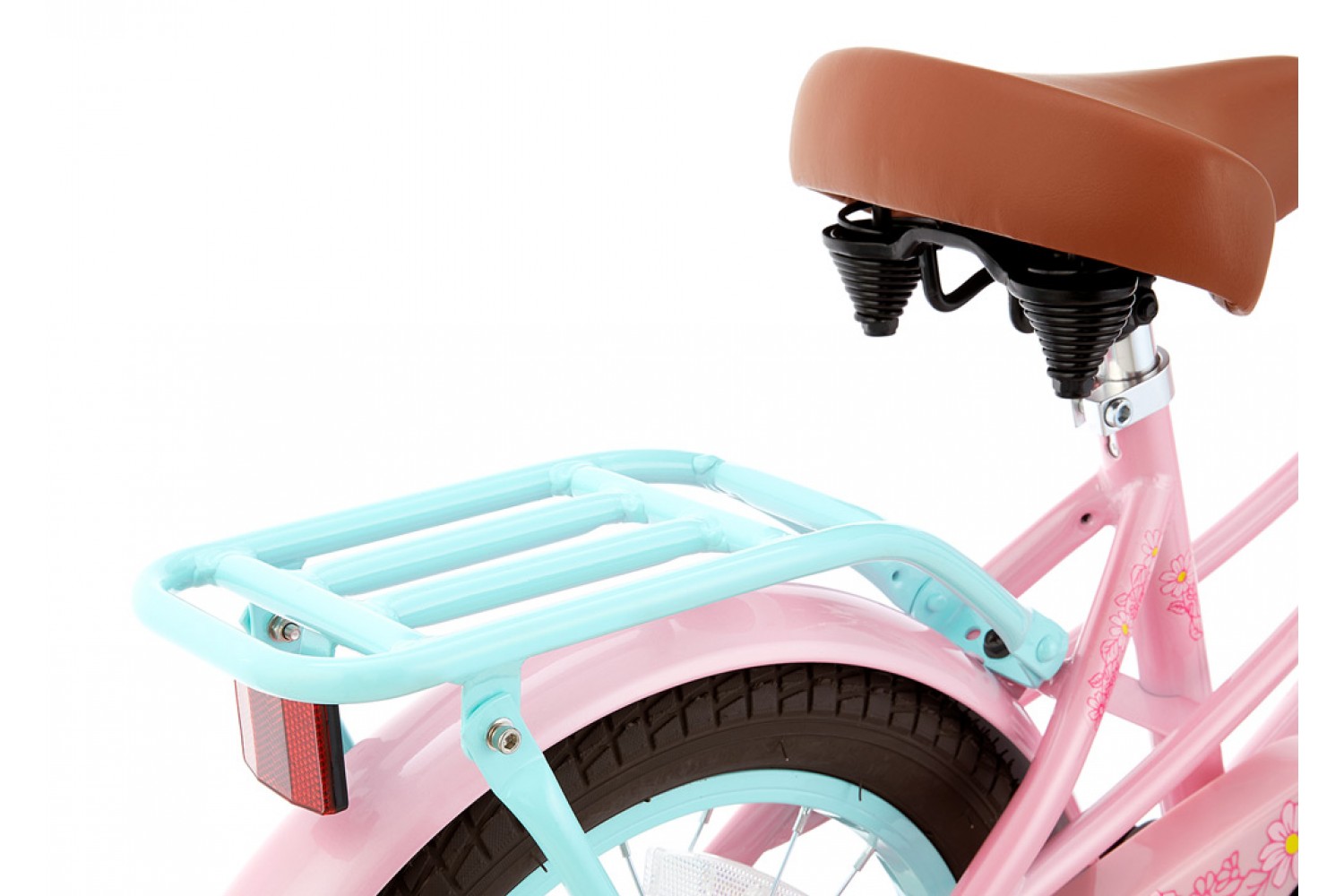 Vélo Enfant Supersuper Lola 16 Pouces Filles Rose Turquoise