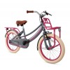 Vélo Enfant Supersuper Lola 18 Pouces Filles Gris Rose