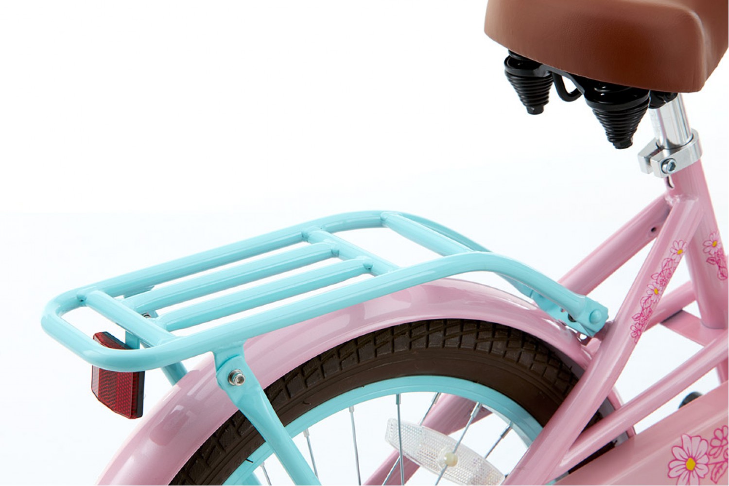 Vélo Enfant Supersuper Lola 18 Pouces Filles Rose Turquoise