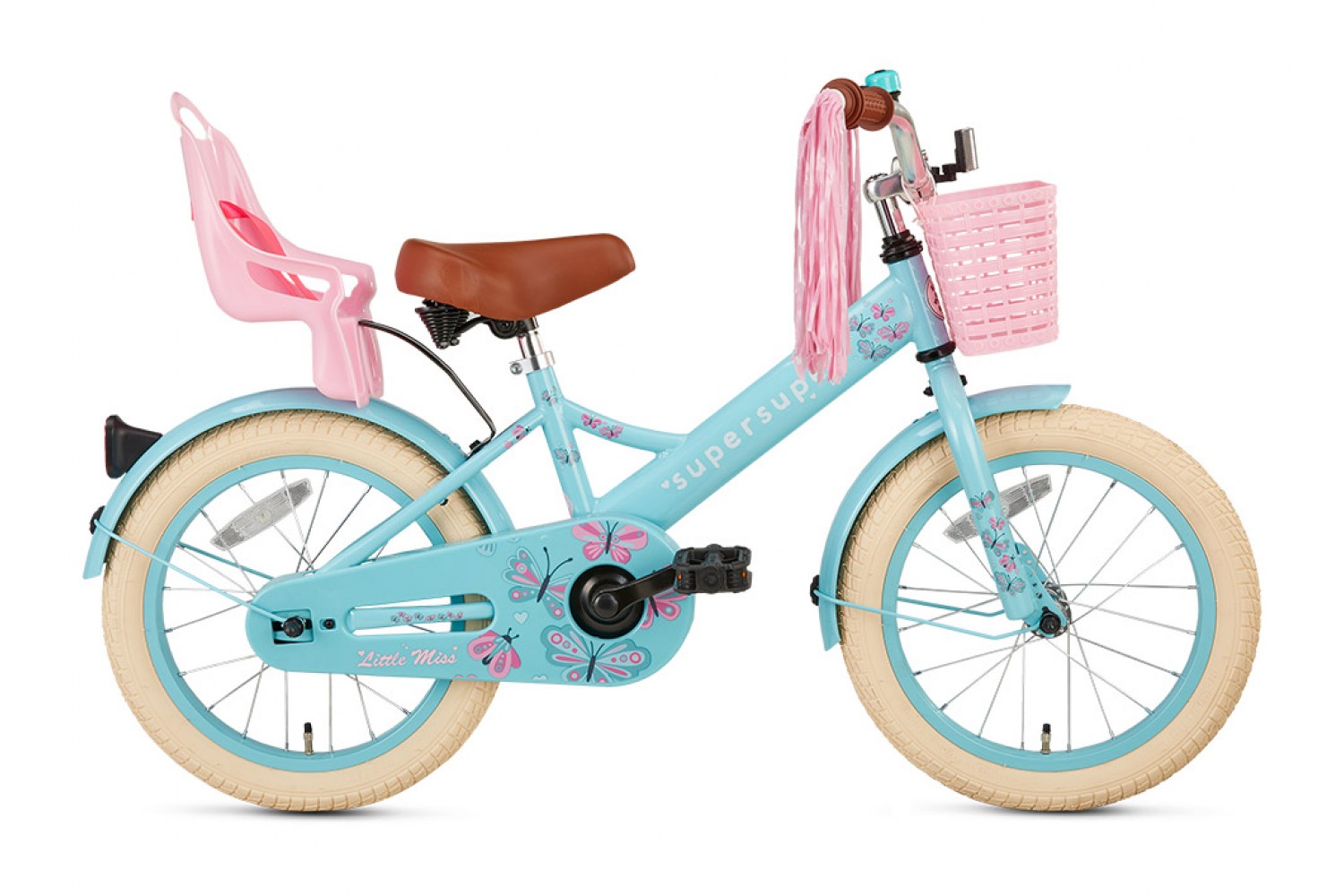 Vélo Enfant Supersuper Little Miss 16 Pouces Filles Turquoise