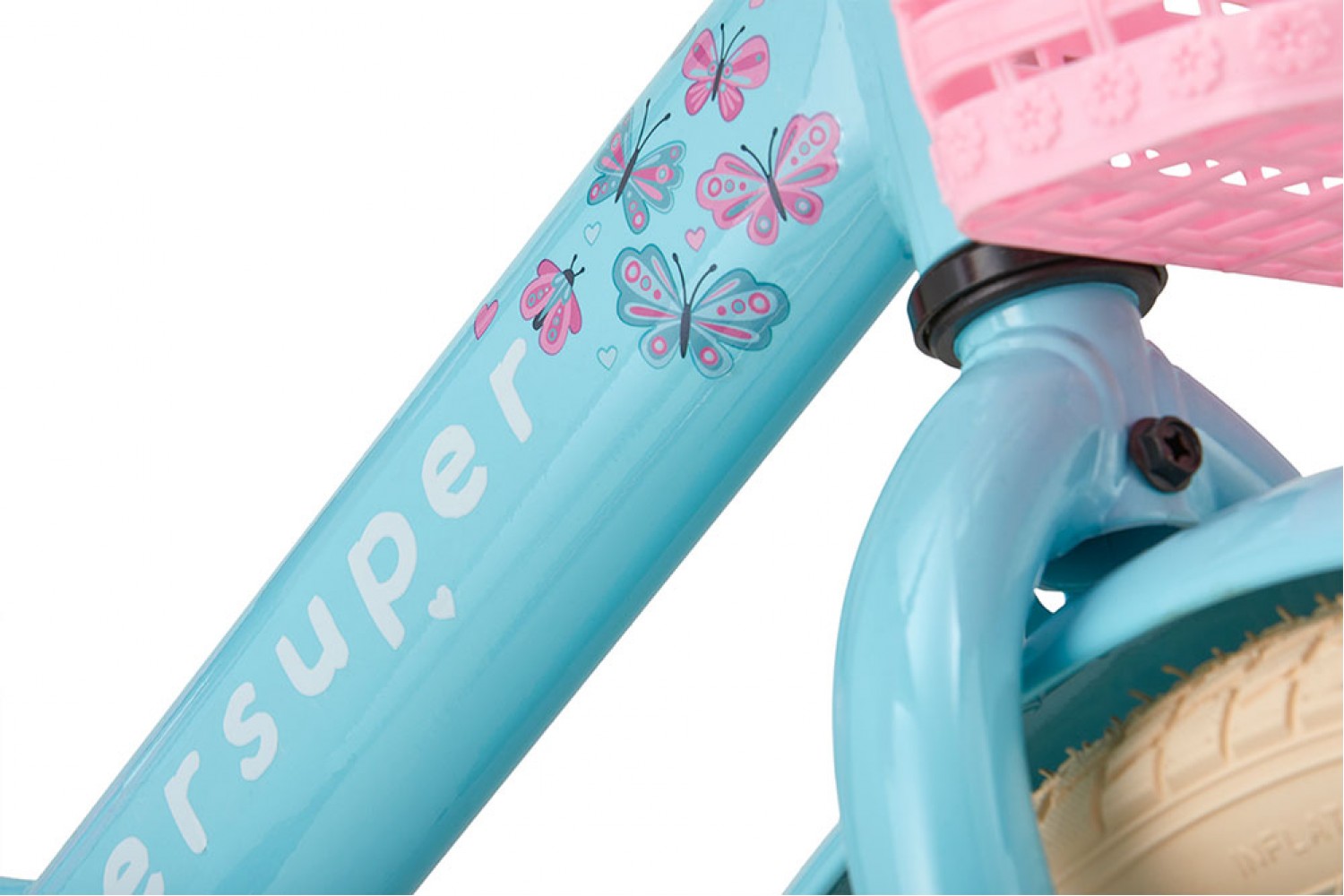 Vélo Enfant Supersuper Little Miss 16 Pouces Filles Turquoise