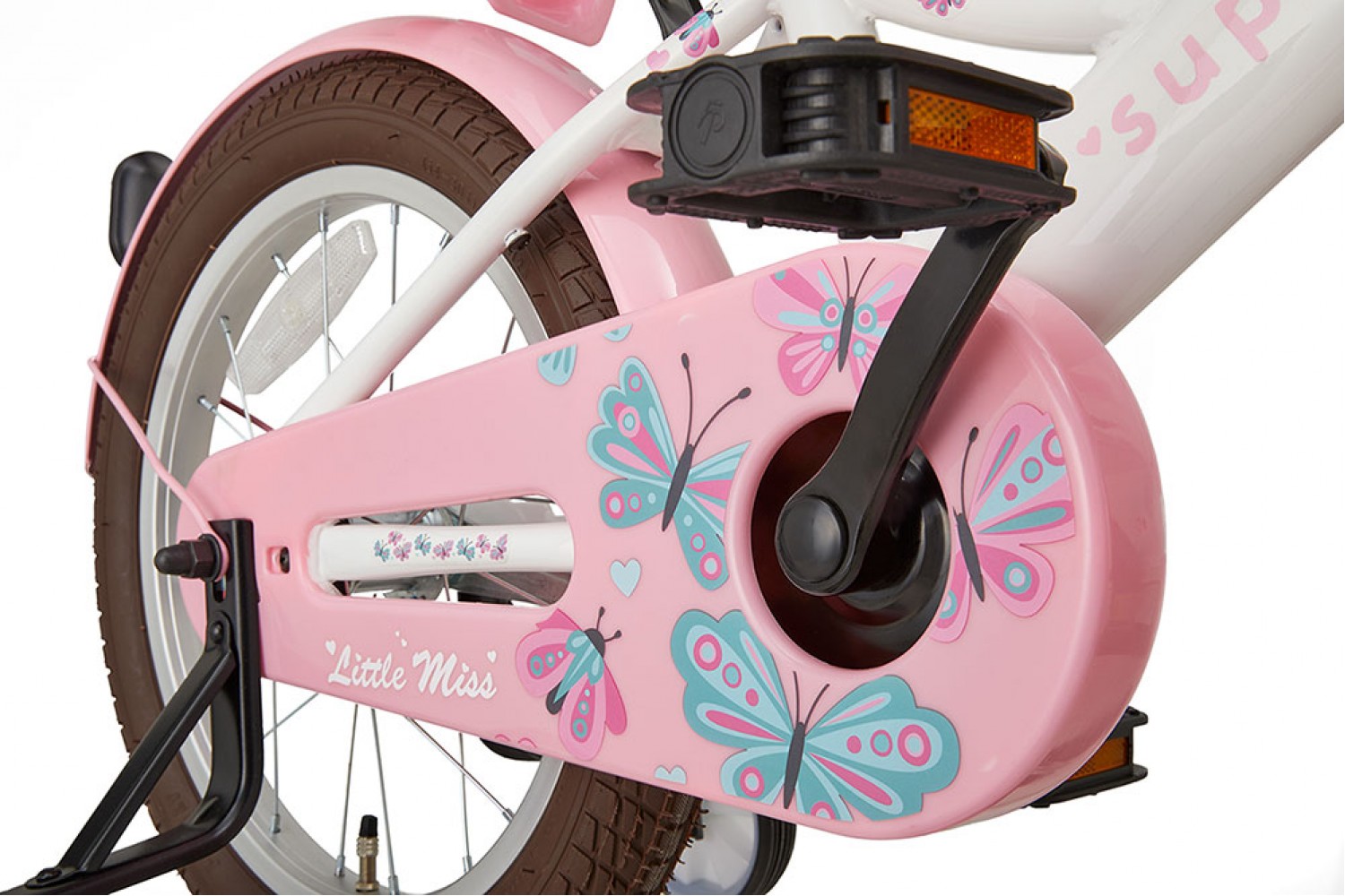 Vélo Enfant Supersuper Little Miss 16 Pouces Filles Blanc