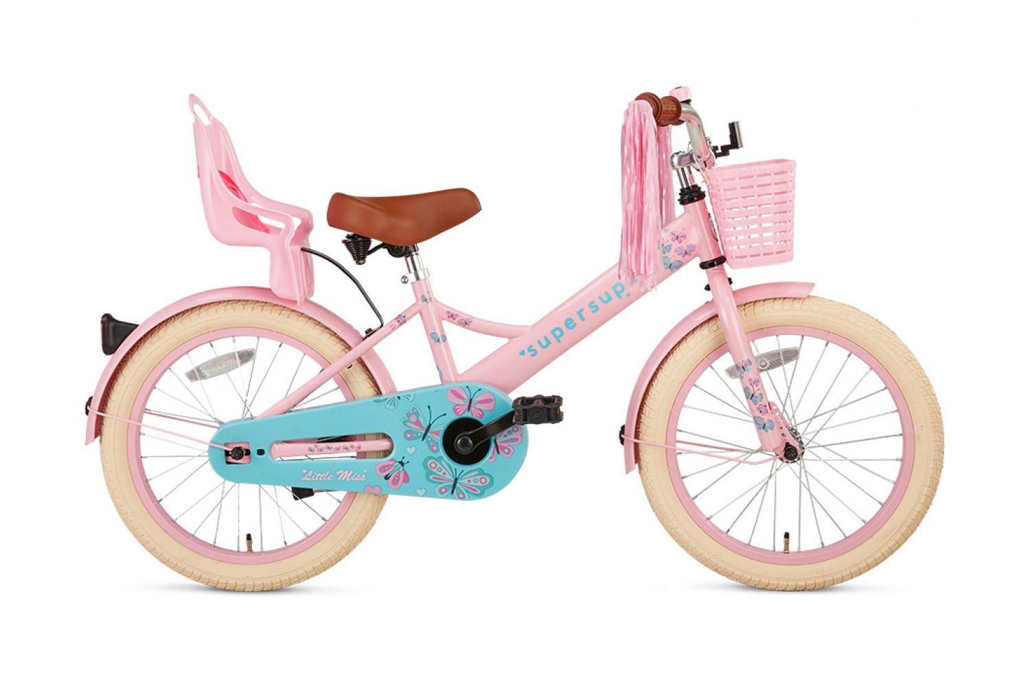 Vélo Enfant Supersuper Little Miss 18 Pouces Filles Rose