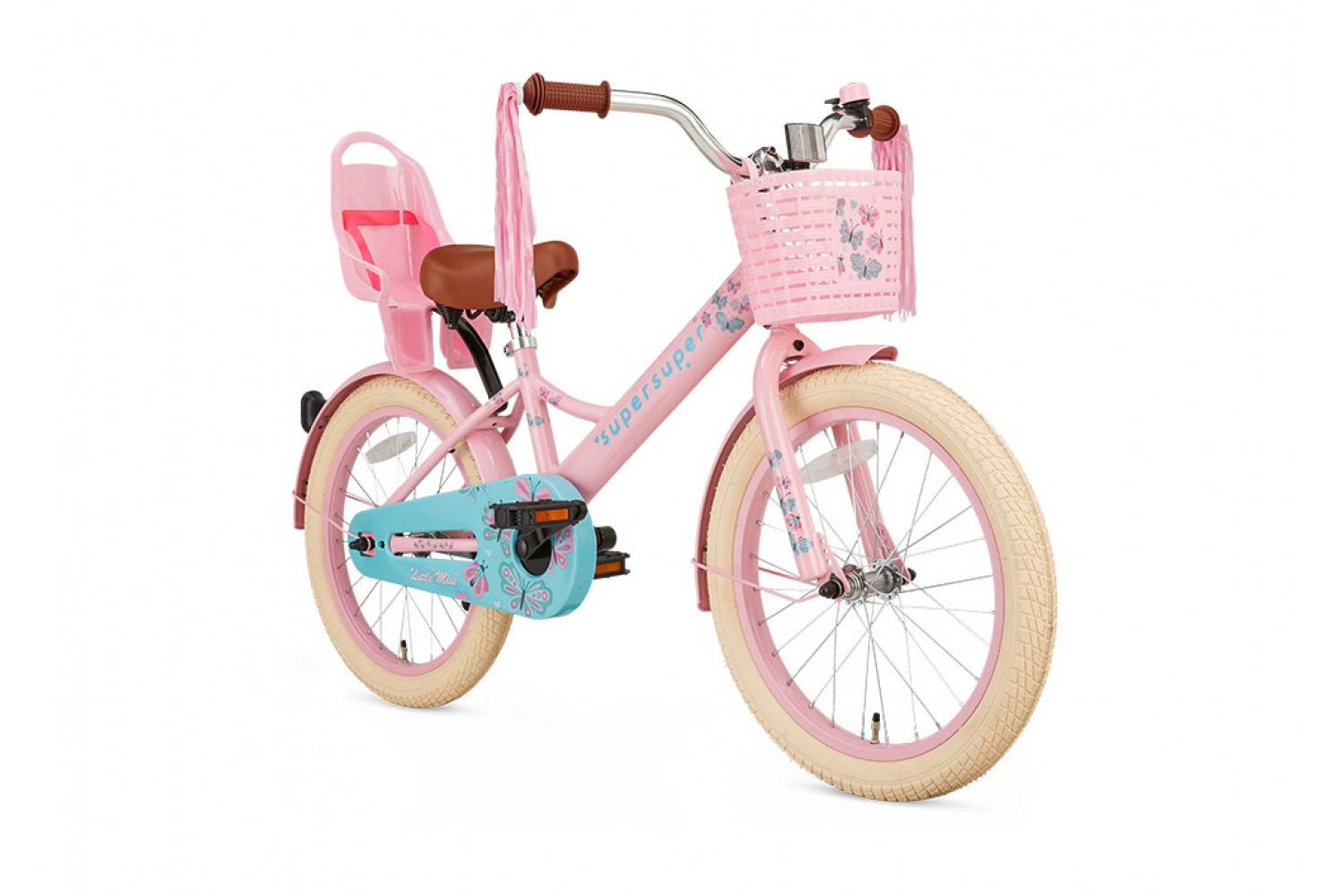 Vélo Enfant Supersuper Little Miss 18 Pouces Filles Rose