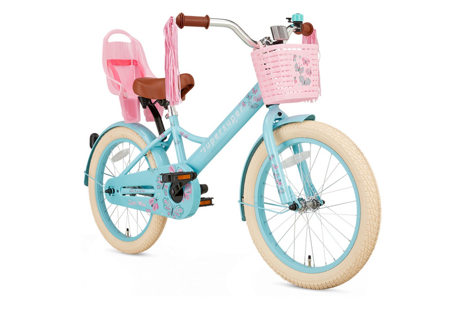 Vélo Enfant Supersuper Little Miss 18 Pouces Filles Turquoise