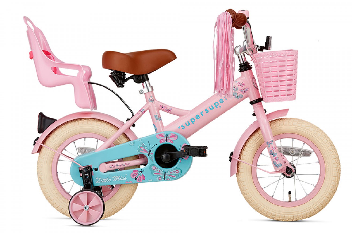 Vélo Enfant Supersuper Little Miss 12 Pouces Filles Rose