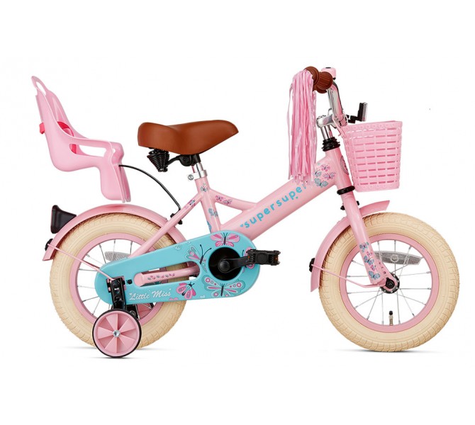PROMETHEUS BICYCLES Velo Enfant 4 Ans - vélo Fille 14 Pouces a Roulette  pour 3 a 5 Ans - Petite Princesse en Rose