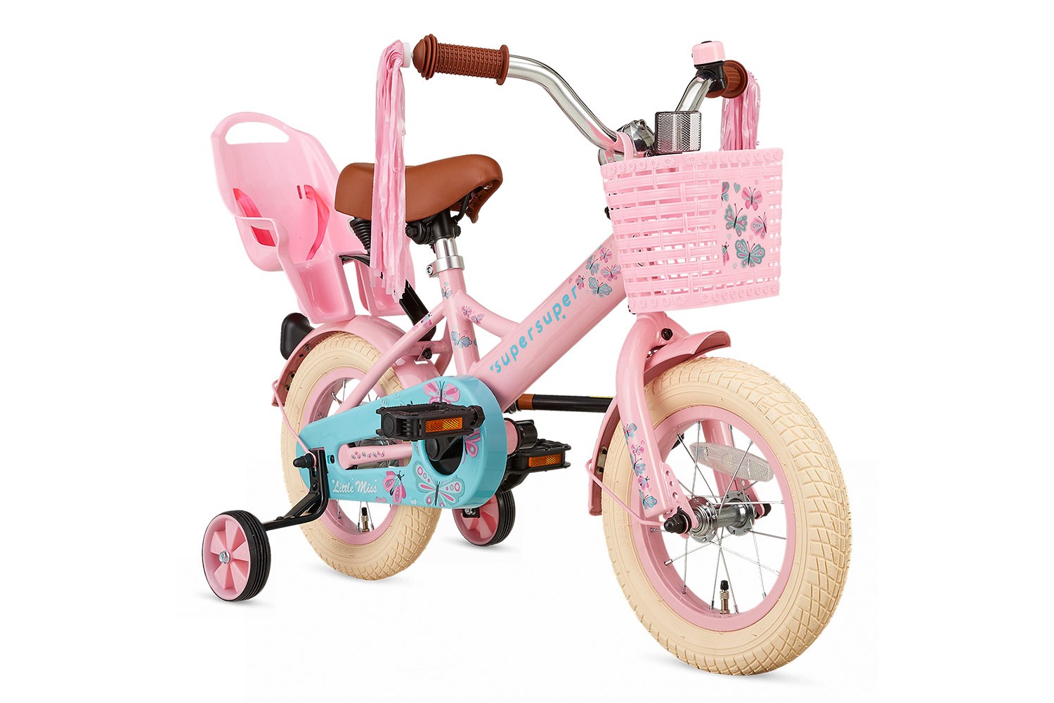 Vélo Enfant Supersuper Little Miss 12 Pouces Filles Rose