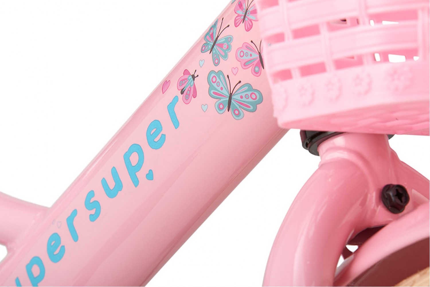 Vélo Enfant Supersuper Little Miss 12 Pouces Filles Rose