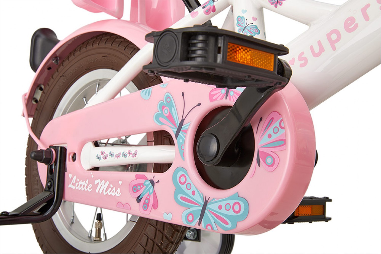 Vélo Enfant Supersuper Little Miss 12 Pouces Filles Blanc