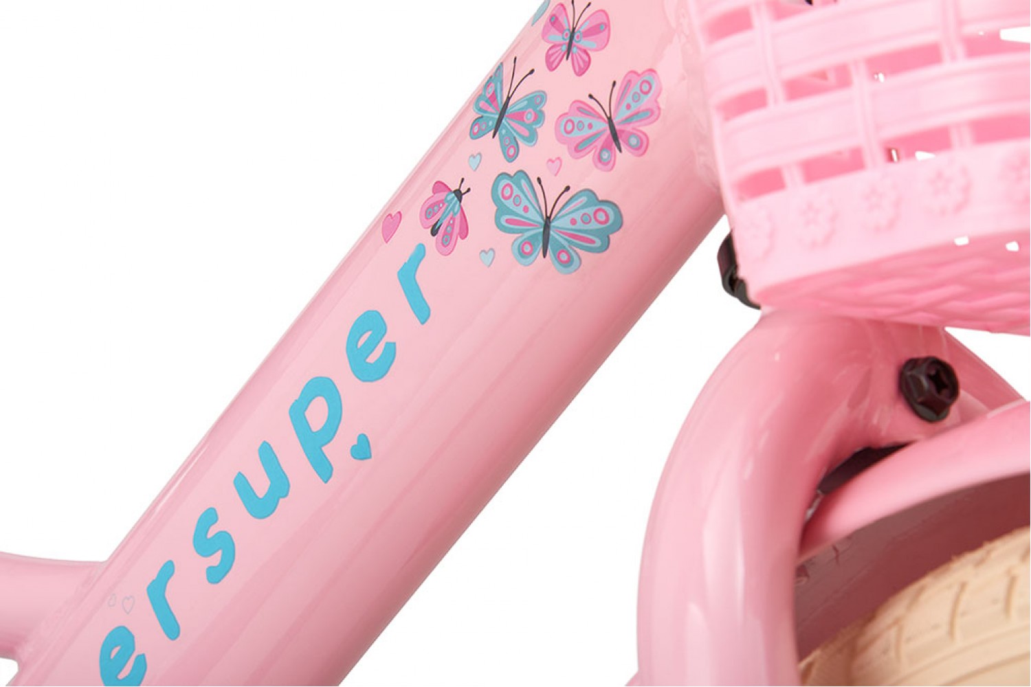 Vélo Enfant Supersuper Little Miss 14 Pouces Filles Rose