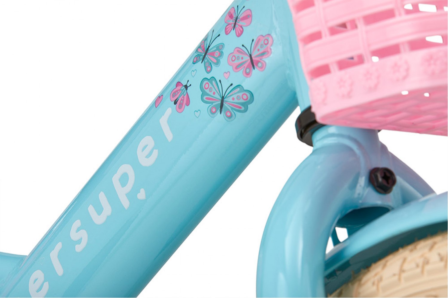 Vélo Enfant Supersuper Little Miss 14 Pouces Filles Turquoise