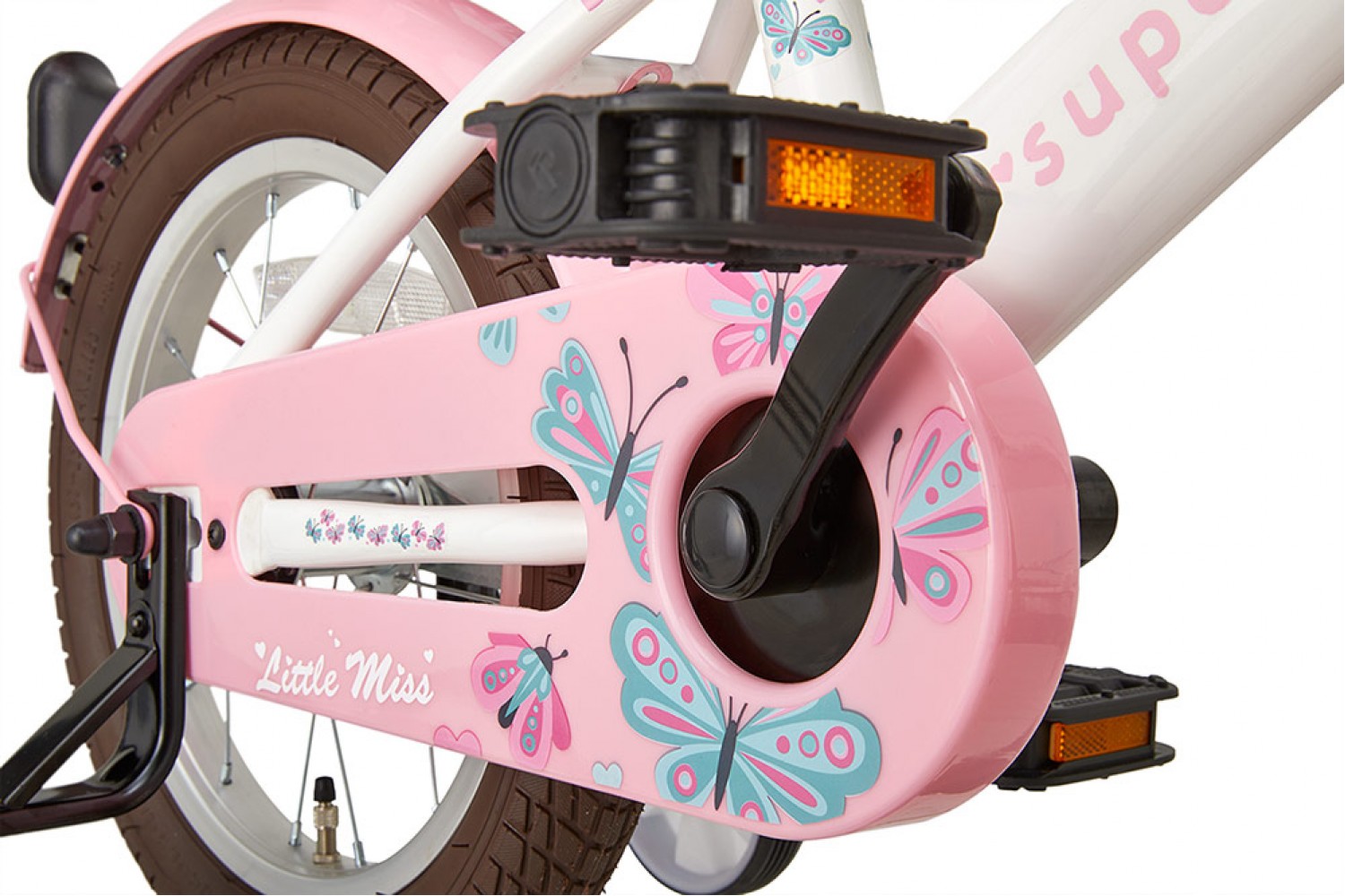 Vélo Enfant Supersuper Little Miss 14 Pouces Filles Blanc