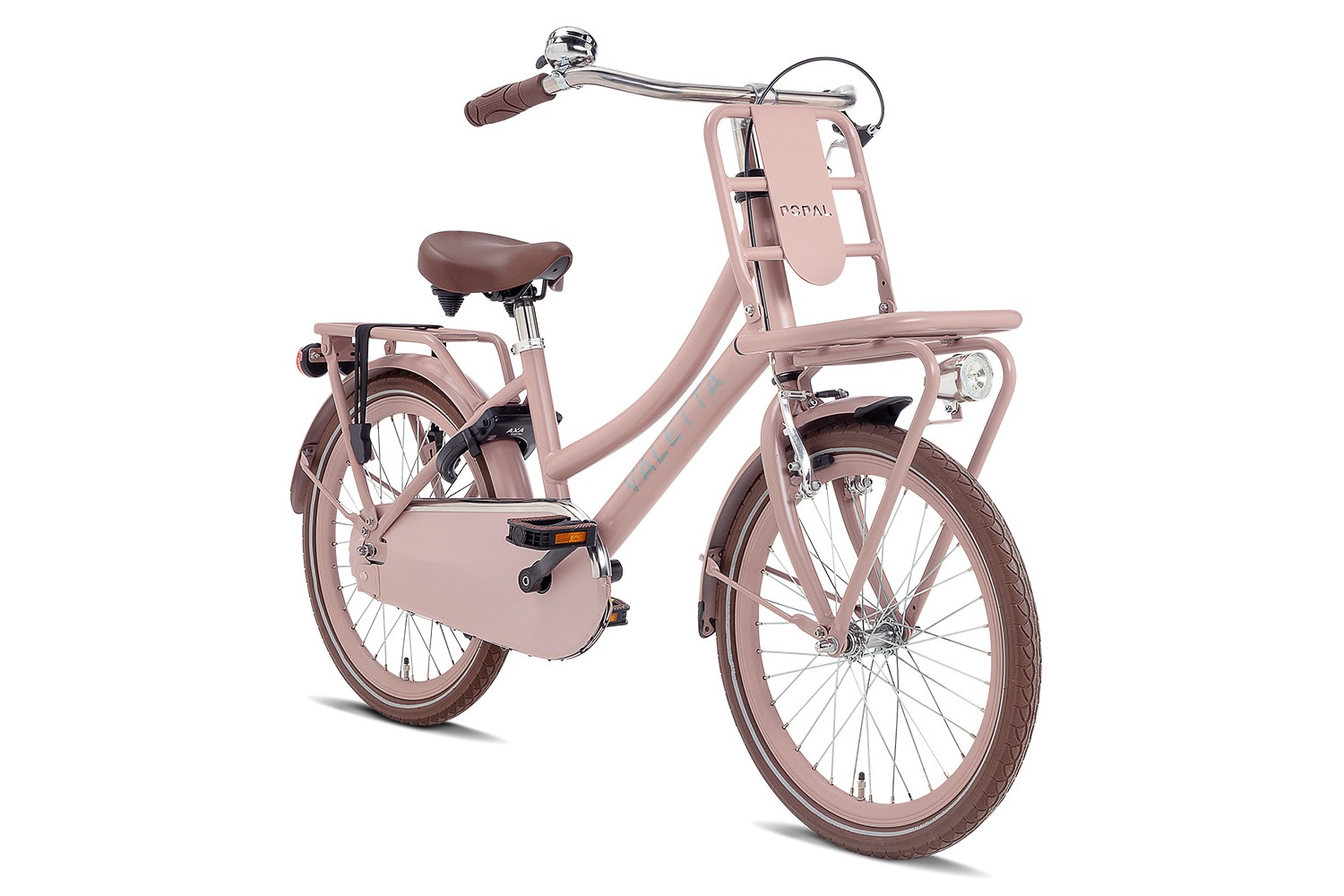 Vélo Hollandais Valetta Cargo 20 Pouces Filles Rose Mat