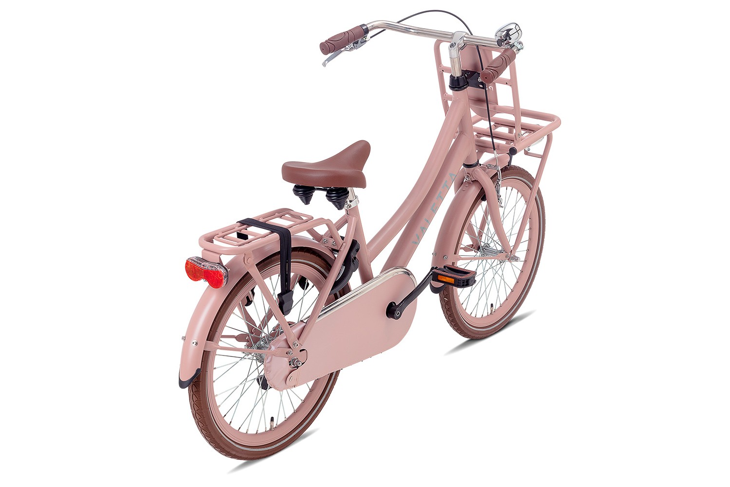 Vélo Hollandais Valetta Cargo 20 Pouces Filles Rose Mat