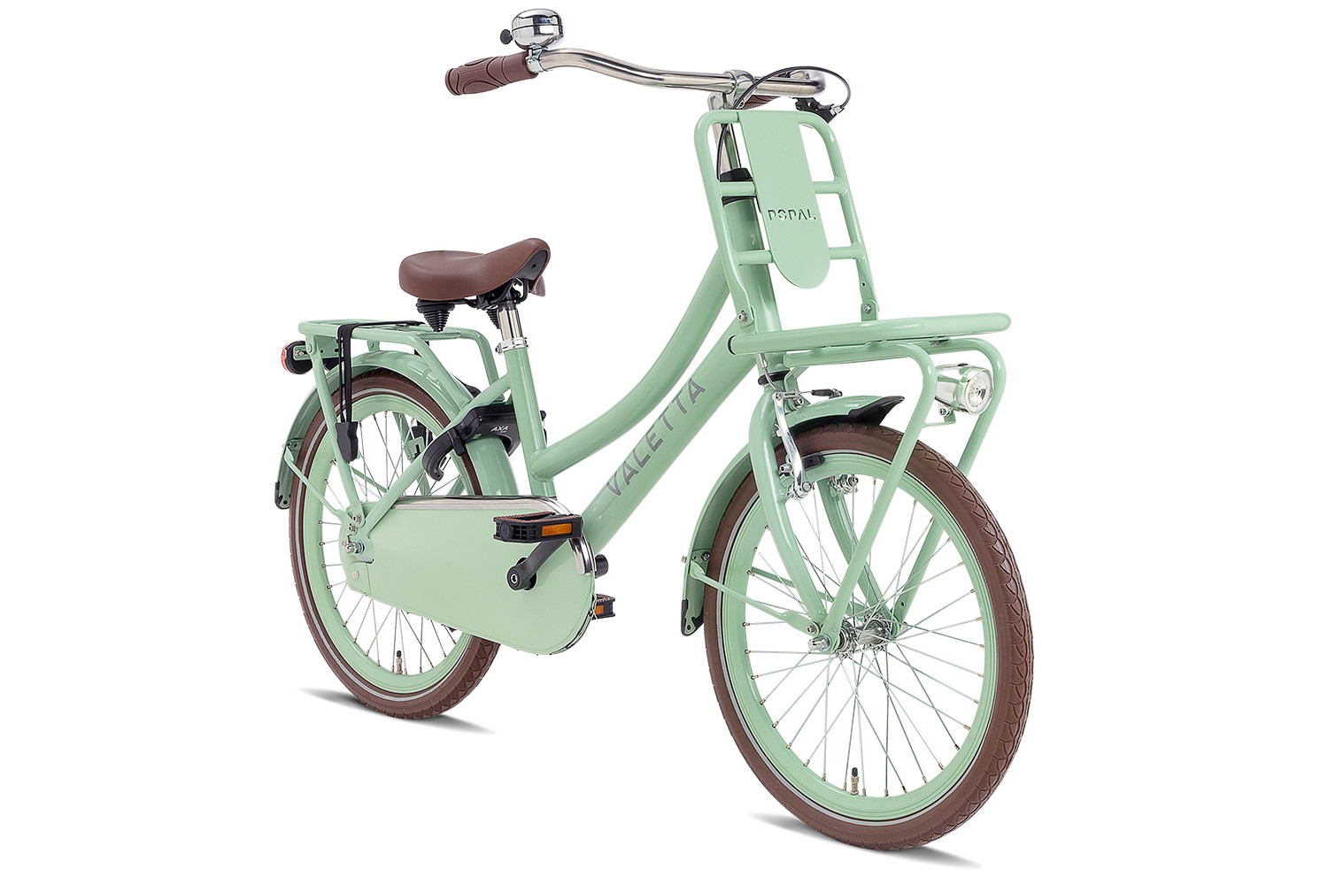 Vélo Hollandais Valetta Cargo 20 Pouces Filles Vert Pastel