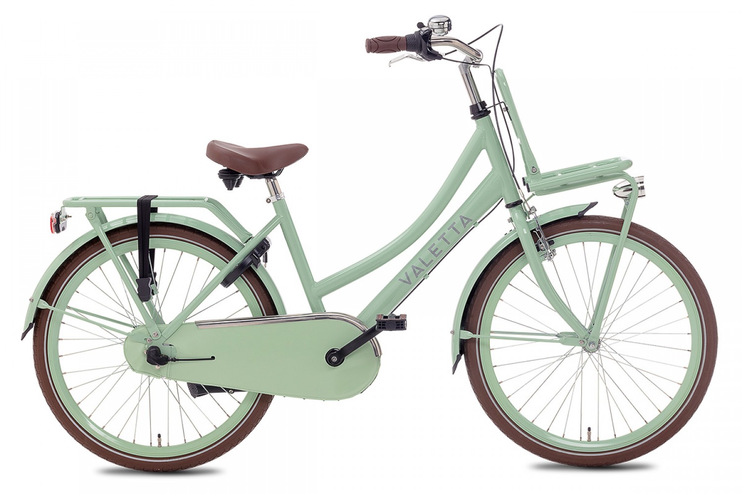 Vélo Hollandais Valetta Cargo N3 24 Pouces Filles Vert Pastel