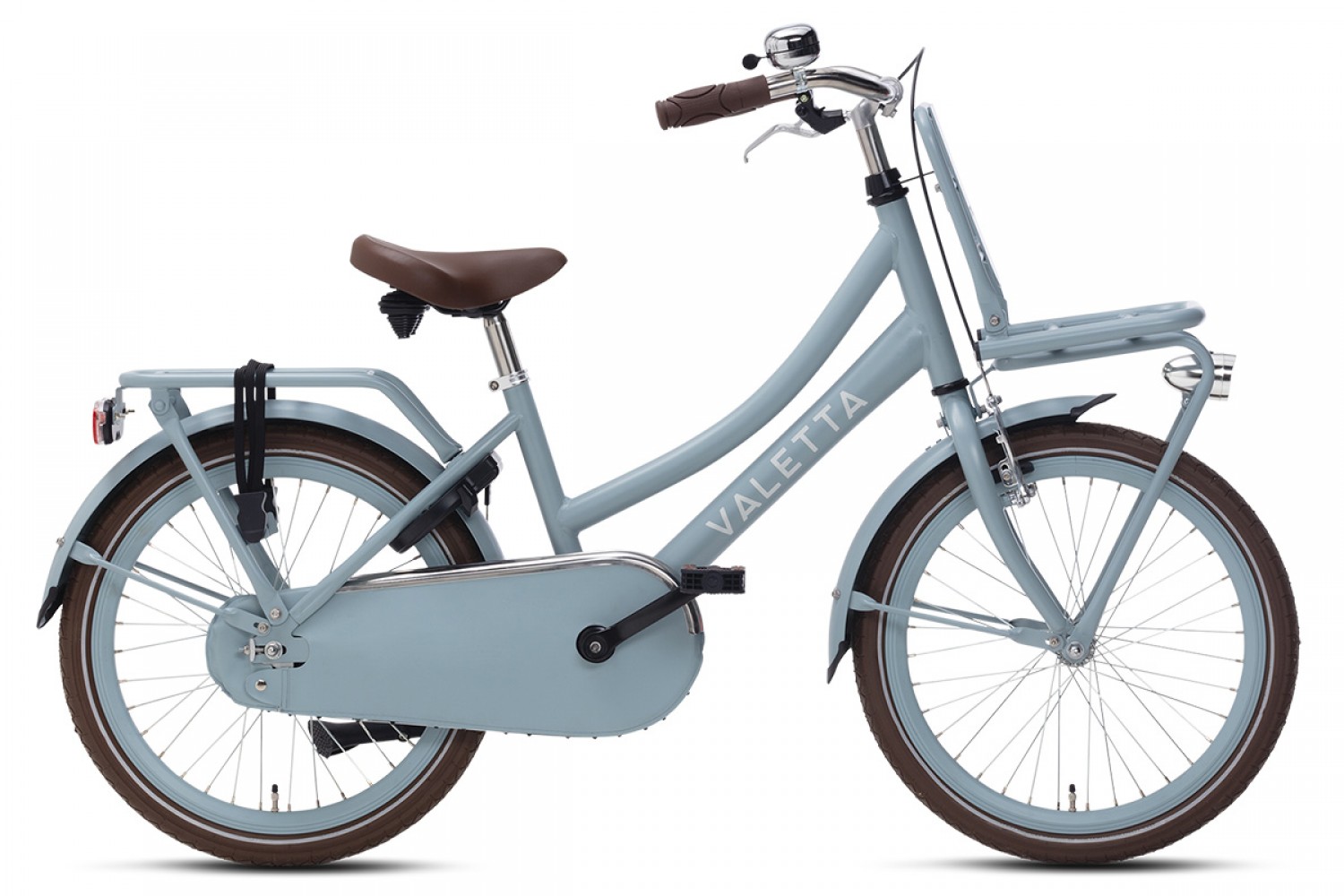 Vélo Hollandais Valetta Cargo 20 Pouces Filles Bleu Mat