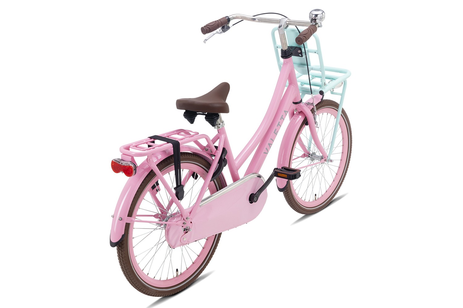 Vélo Hollandais Valetta Cargo 22 Pouces Filles Rose Menthe