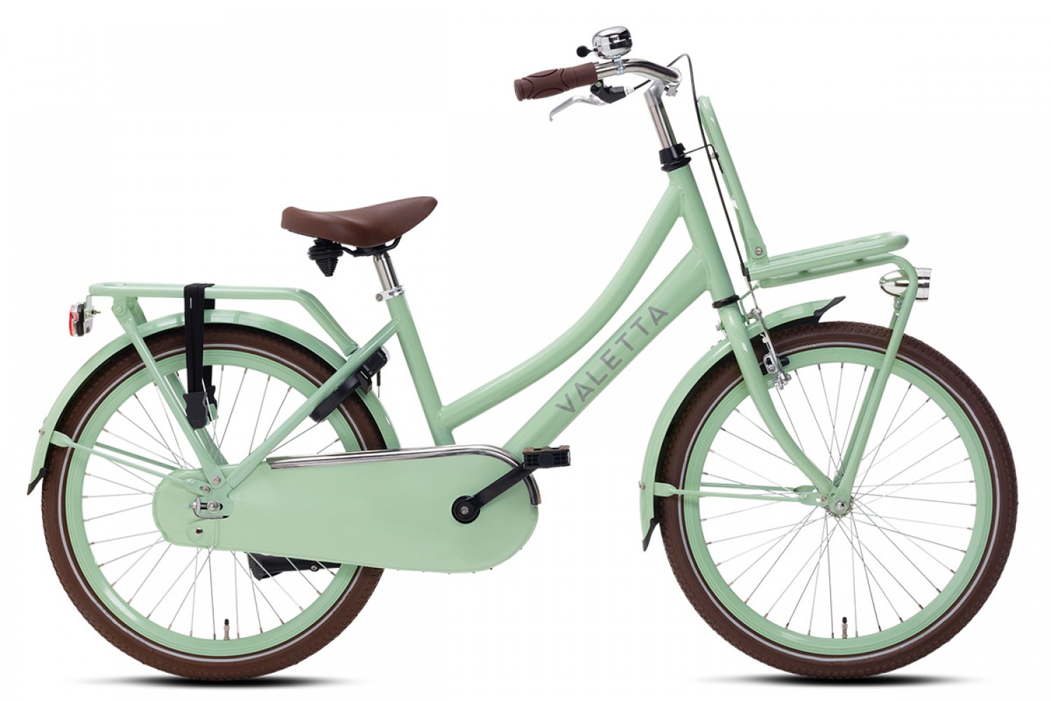 Vélo Hollandais Valetta Cargo 22 Pouces Filles Vert Pastel