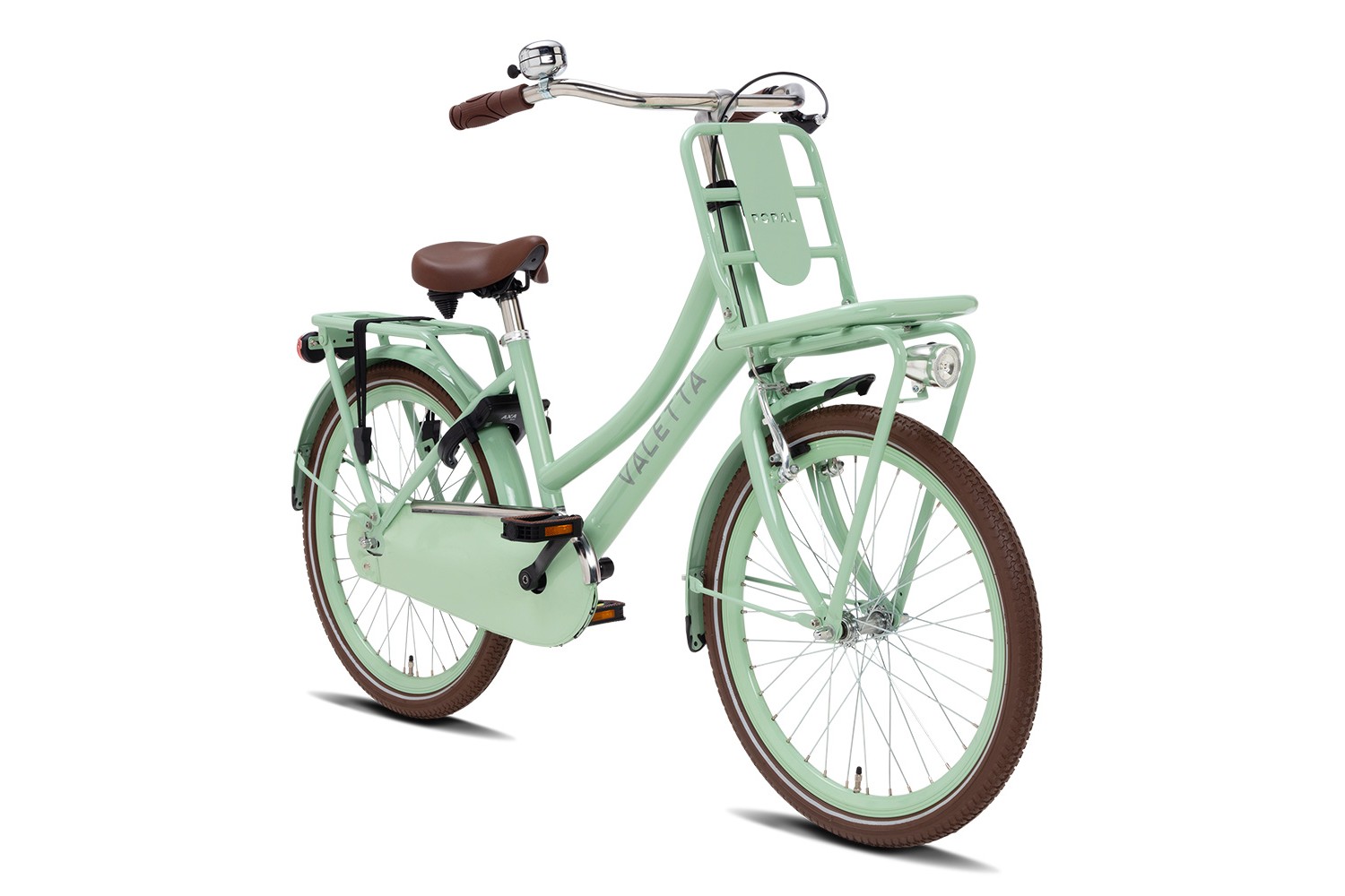 Vélo Hollandais Valetta Cargo 22 Pouces Filles Vert Pastel