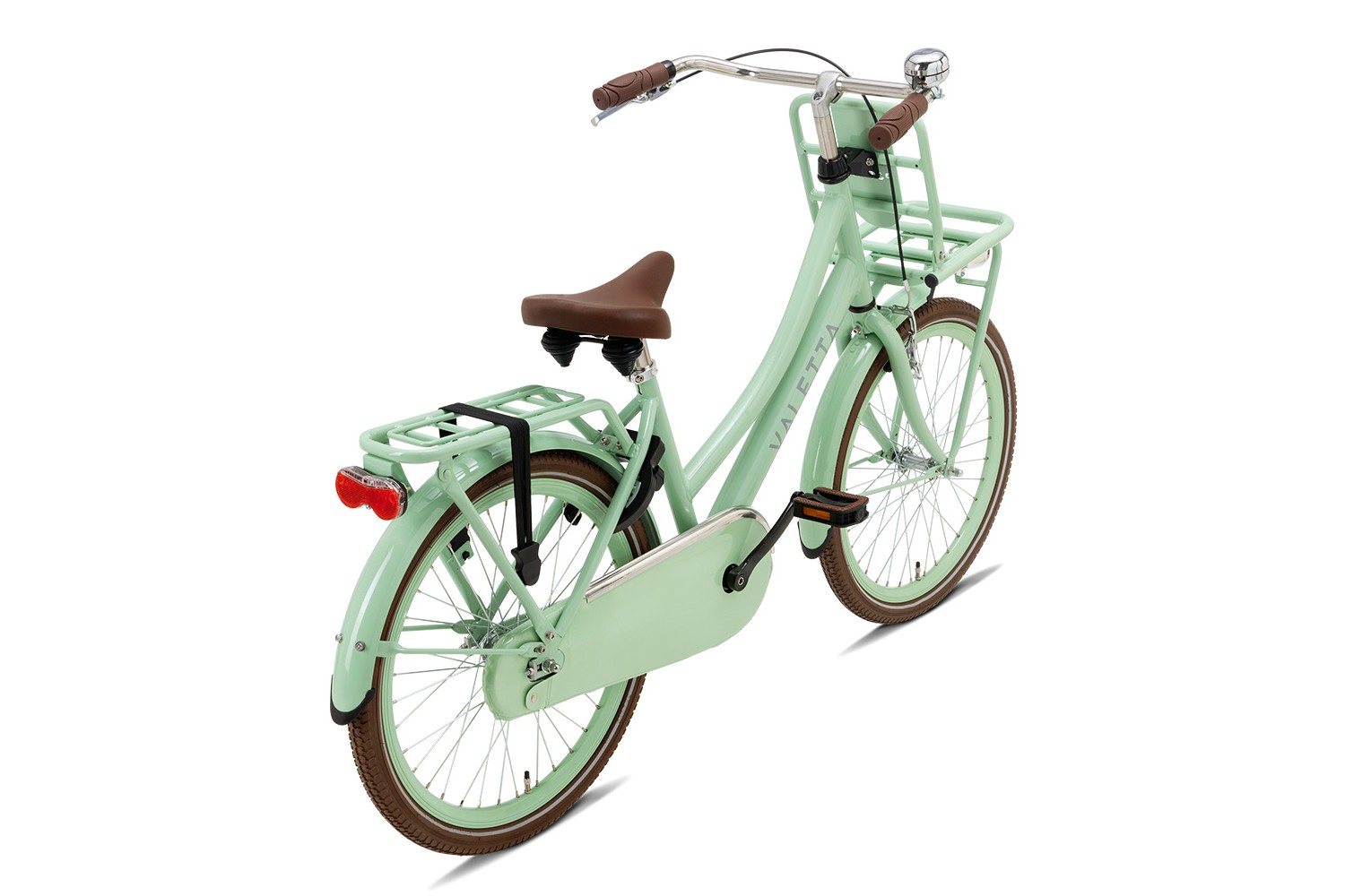 Vélo Hollandais Valetta Cargo 22 Pouces Filles Vert Pastel