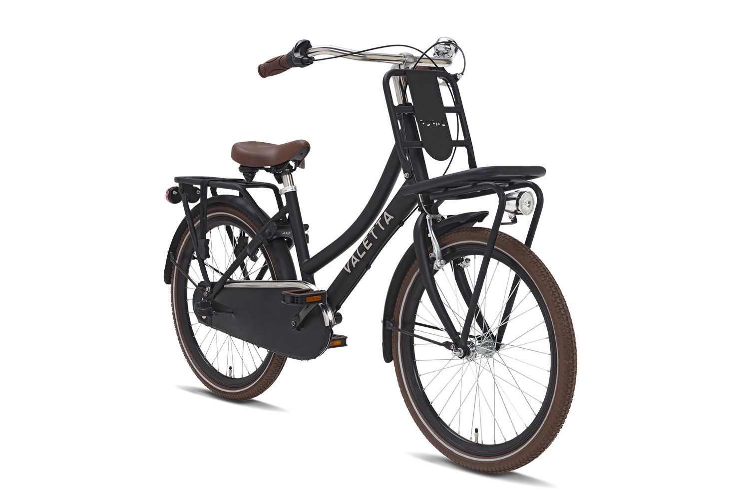 Vélo Hollandais Valetta Cargo N3 22 Pouces Filles Noir Mat