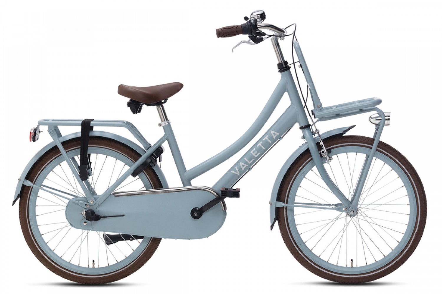 Vélo Hollandais Valetta Cargo N3 22 Pouces Filles Bleu Mat