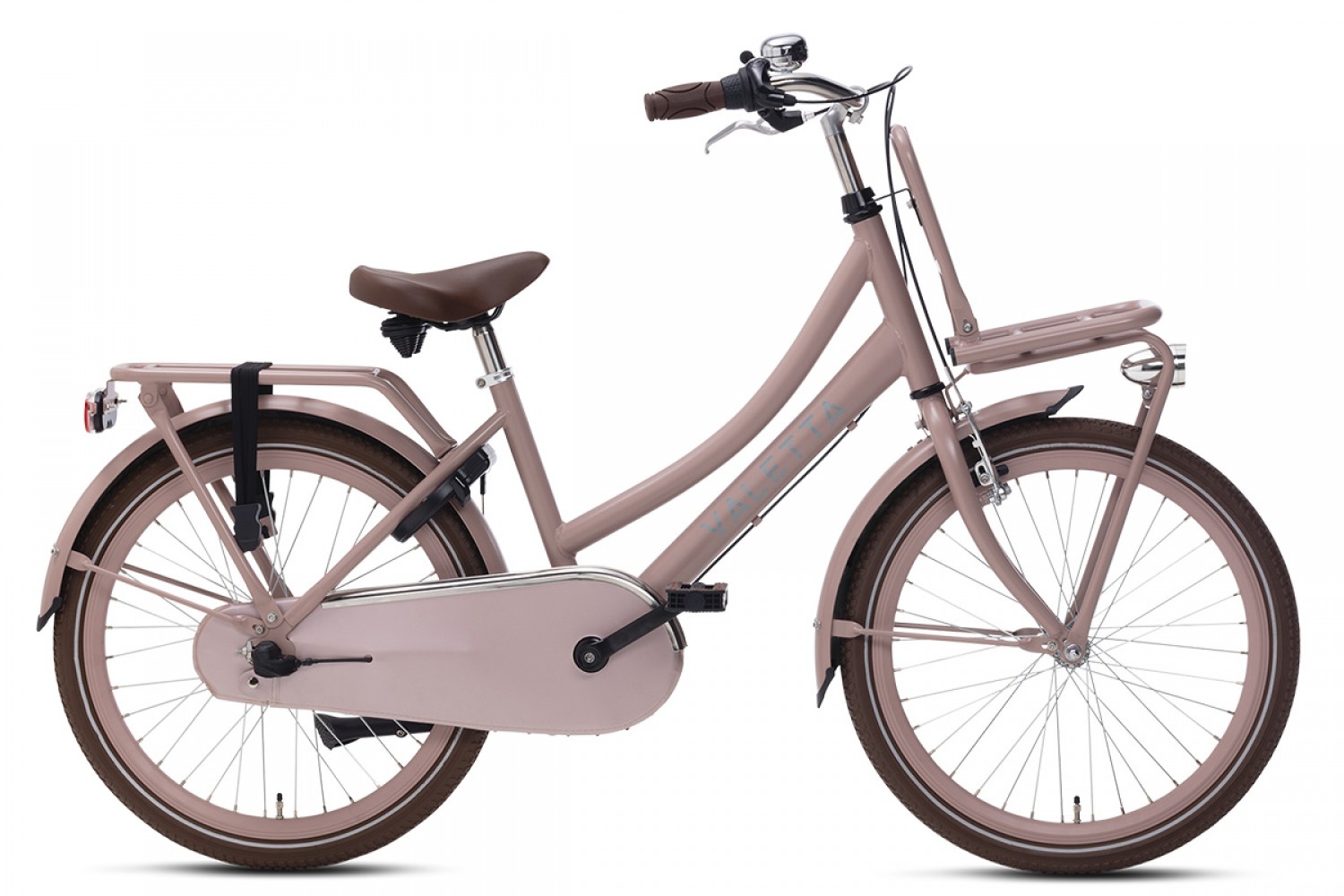 Vélo Hollandais Valetta Cargo N3 22 Pouces Filles Rose mat