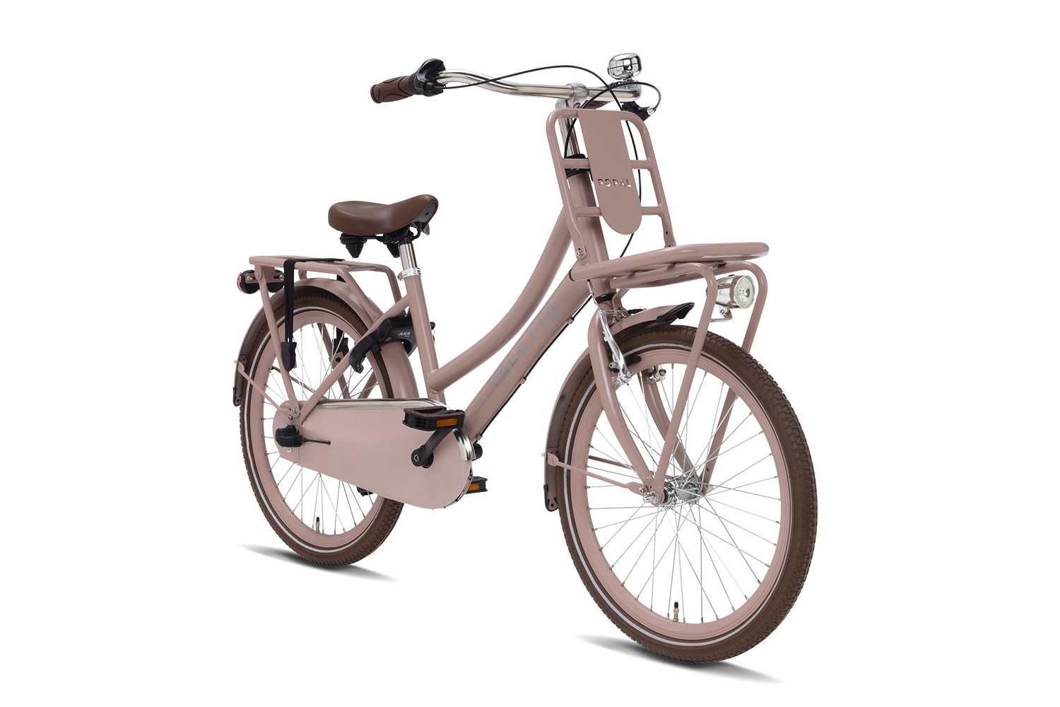 Vélo Hollandais Valetta Cargo N3 22 Pouces Filles Rose mat