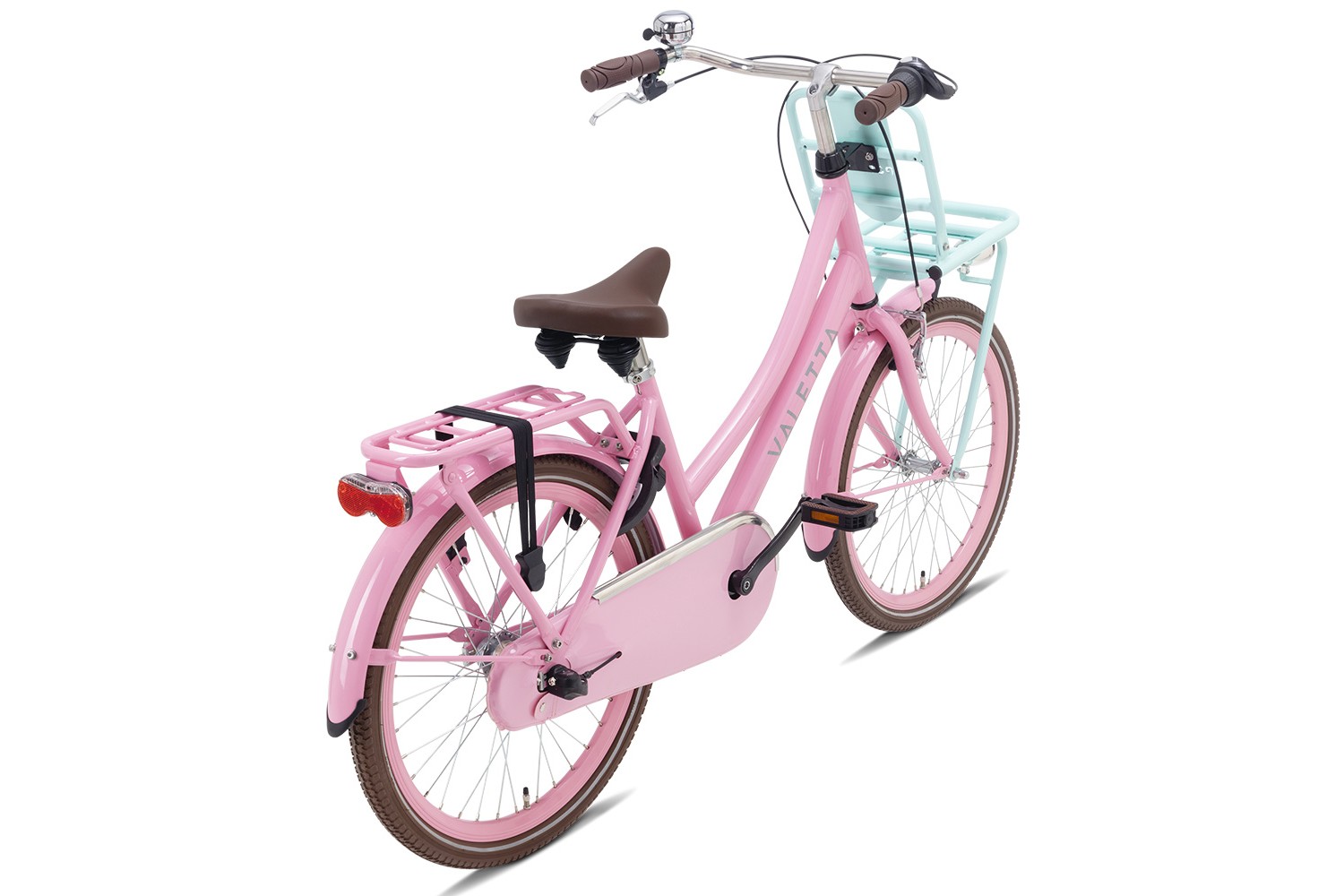 Vélo Hollandais Valetta Cargo N3 22 Pouces Filles Rose Menthe