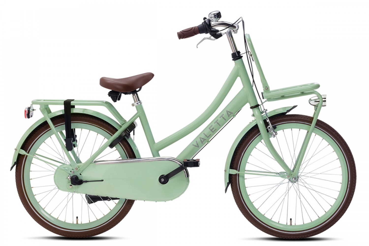 Vélo Hollandais Valetta Cargo N3 22 Pouces Filles Vert Pastel