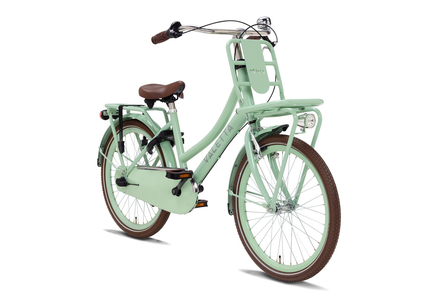 Vélo Hollandais Valetta Cargo N3 22 Pouces Filles Vert Pastel