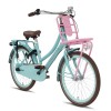 Vélo Hollandais Valetta Cargo N3 22 Pouces Filles Turquoise Rose