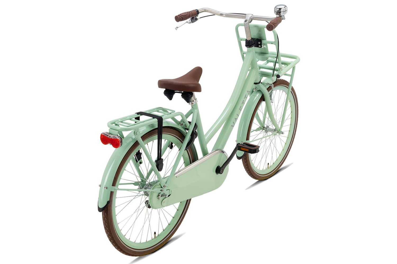 Vélo Hollandais Valetta Cargo 24 Pouces Filles Vert Pastel