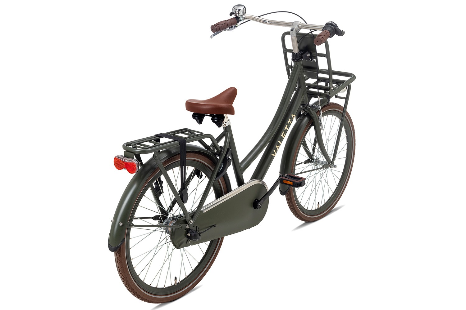 Vélo Hollandais Valetta Cargo N3 24 Pouces Filles Vert Militaire