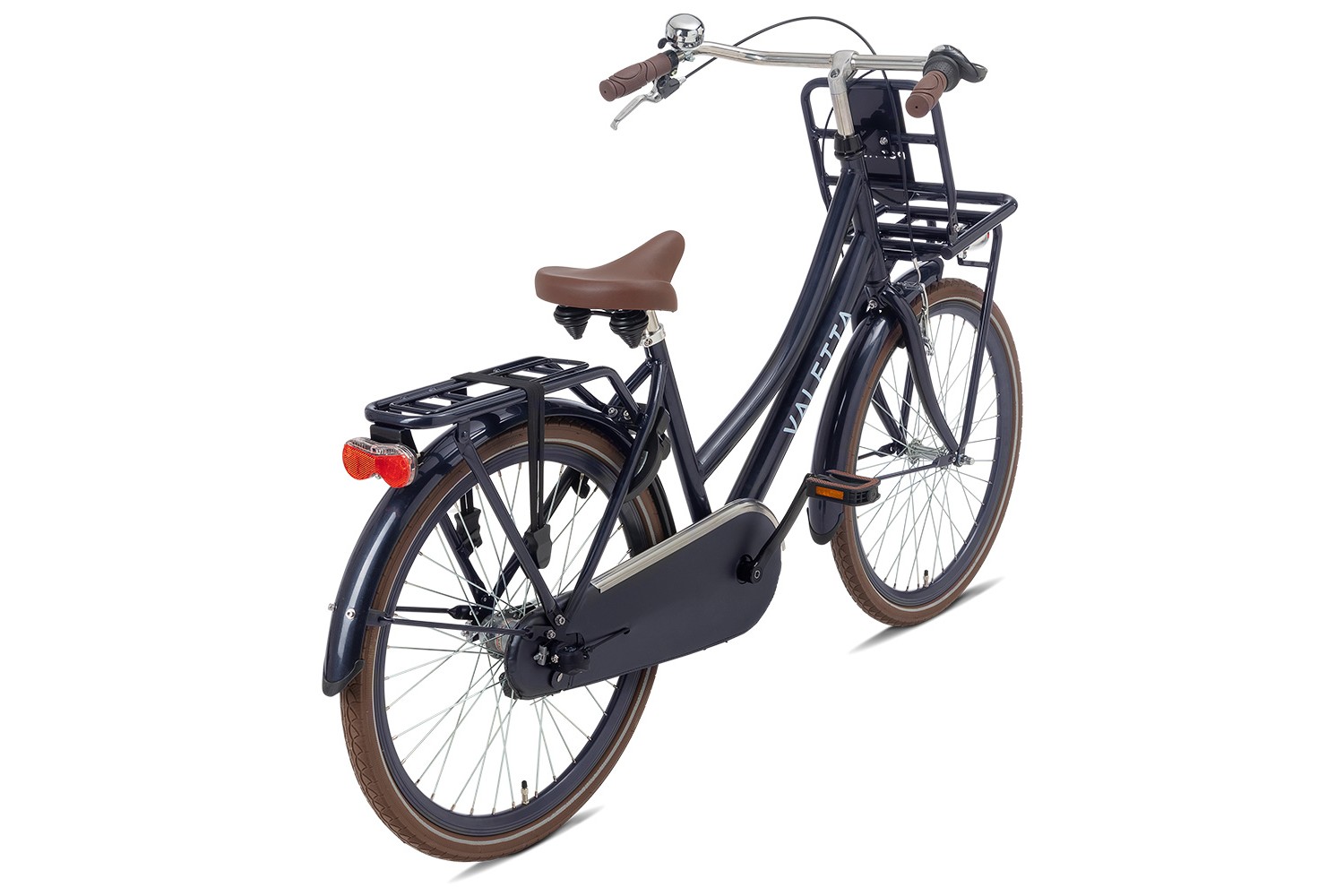 Vélo Hollandais Valetta Cargo N3 24 Pouces Filles Bleu Nuit